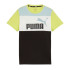 Camiseta Puma Essential BLOCK Negro/Amarillo Infantil