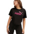 Camiseta Puma Girls Cropped Negro Infantil