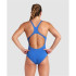 Bañador de Natación Arena Team Swimsuit Mujer Azul/Blanco