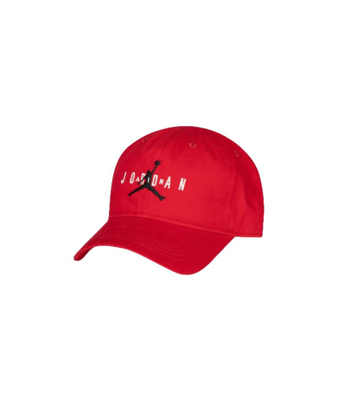 Gorra Jordan Curve Brim Adjustable Niño Rojo