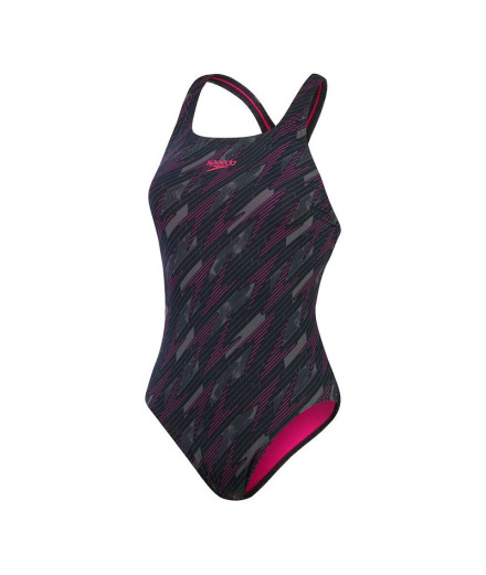 Bañador de natación Hyperboom Allover Medalist Mujer Rosa