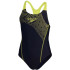 Bañador de Natación Speedo Medley Logo Medalist Niña Navy/Limón