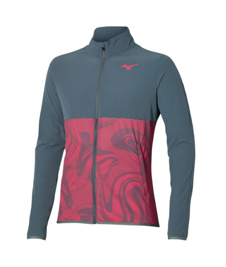 Chaqueta Mizuno Charge Printed Hombre Gris
