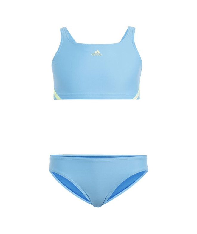 Bikini de Natación adidas 3 Bandas Niña Azul