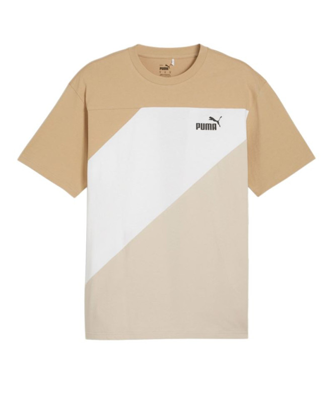Camiseta Puma POWER Colorblock Prairie Marrón...
