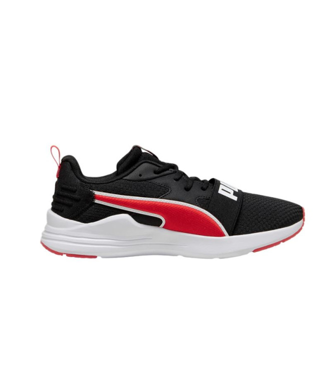 Zapatillas Puma Wired Run Pure Negro Rojo Hombre