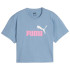 Camiseta Puma Girls Cropped Zen Azul Infantil
