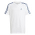 Camiseta adidas Essentials 3 Bandas Niña Blanco
