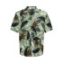 Camisa Only & Sons Corte Regular Cuello Cubano Verde Hombre
