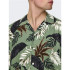 Camisa Only & Sons Corte Regular Cuello Cubano Verde Hombre