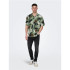 Camisa Only & Sons Corte Regular Cuello Cubano Verde Hombre