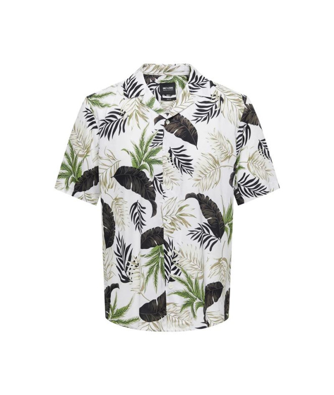 Camisa Only & Sons Corte Regular Cuello Cubano...