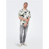 Camisa Only & Sons Corte Regular Cuello Cubano Blanco Hombre
