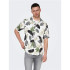 Camisa Only & Sons Corte Regular Cuello Cubano Blanco Hombre