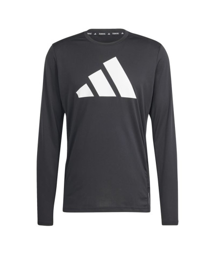 Camiseta de Running adidas Run It Ls Hombre Negro