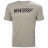 Camiseta de Fitness Helly Hansen Lifa Tech Graphic Hombre Marrón Grisaceo