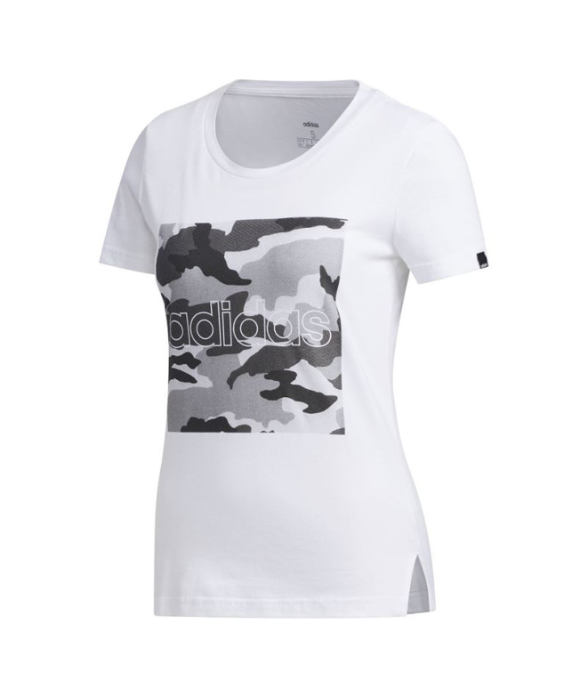 Camiseta adidas Boxed Camo Mujer Blanco