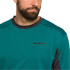 Camiseta de Montaña Trangoworld Ritsem Hombre Verde/Negro