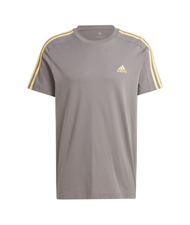 Camiseta adidas 3Bandas Hombre Carbón