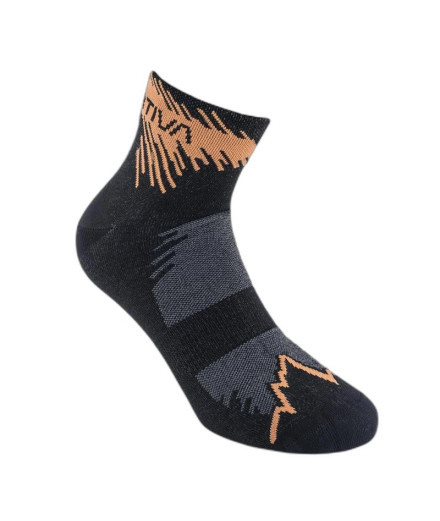 Calcetines de Trail La Sportiva Fast Running Negro/Papaya