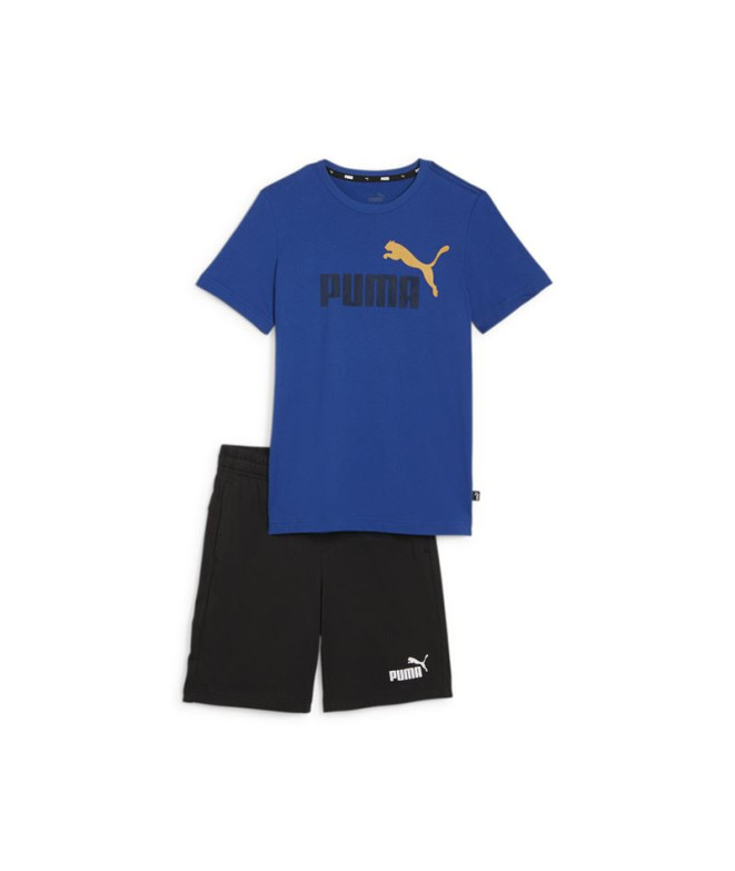 Chándal Puma Short Infantil Azul Negro