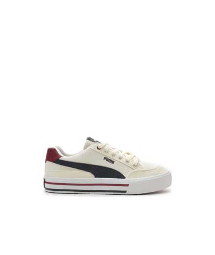 Zapatillas Puma Court Classic Vulc F Hombre Beige Blanco