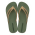 Chanclas Ipanema Bossa Soft V Mujer Verde/Oro