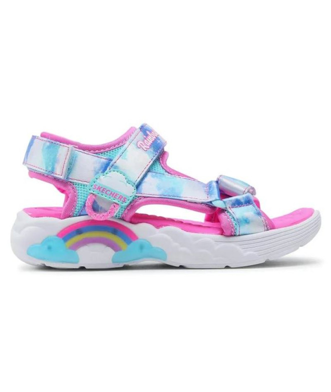 Sandalias Skechers Rainbow Racer Niña Rosa Azul