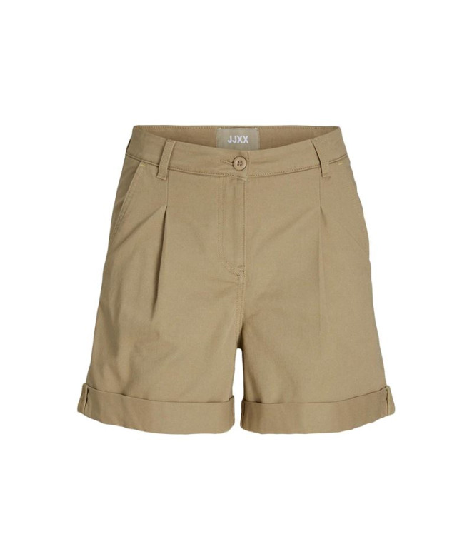 Pantalones Jack & Jones Jxmaddy Rlx Ctn Hw Beige