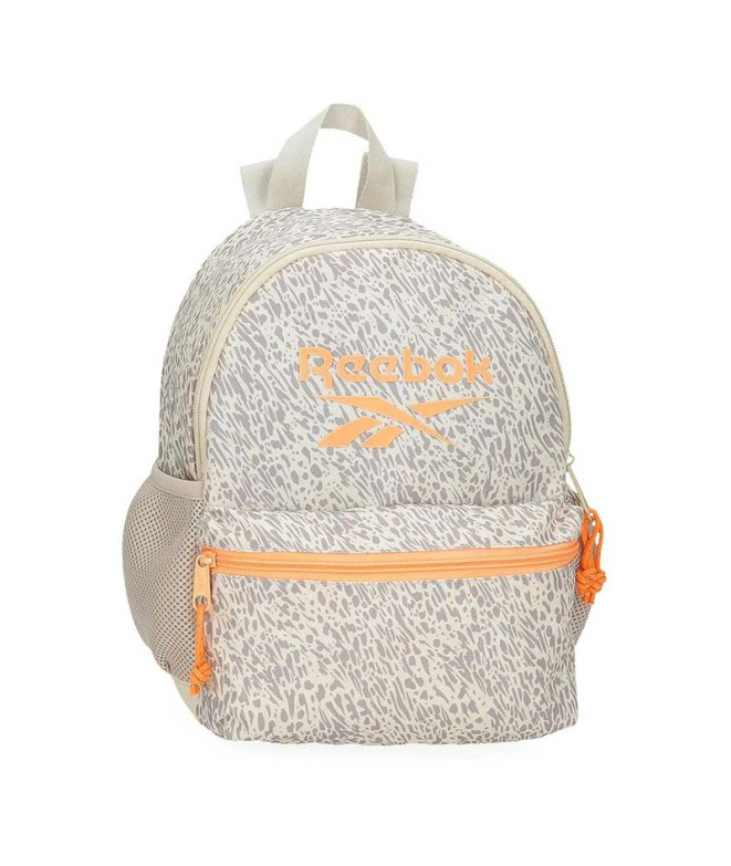 Mochila de paseo Reebok Leopard 32 cm beige