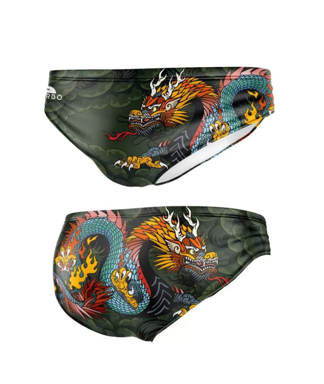 Bañador Waterpolo Turbo Comic-Dragon Negro