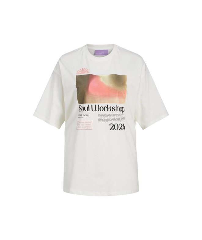 Camiseta Jack & Jones Jxpaige Mujer Blanco