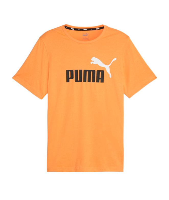 Camiseta Puma Essentials+ 2 Col Logo Naranja...