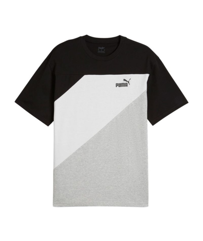 Camiseta Puma POWER Colorbloc Negro Hombre