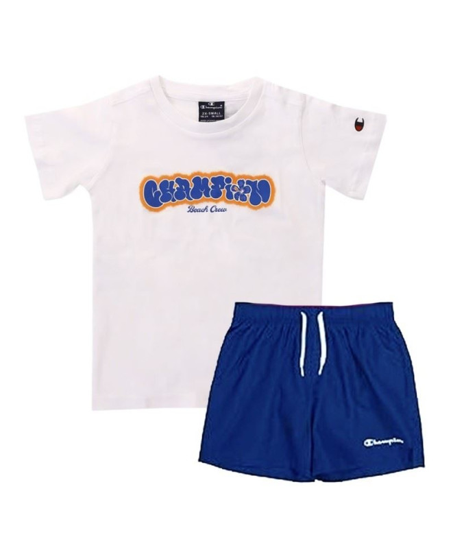 Chándal Champion Set Infantil Blanco Azul