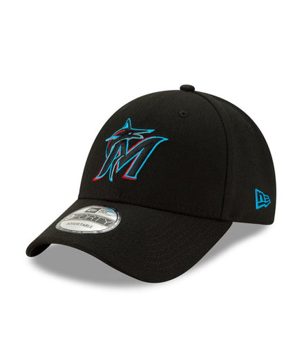 Gorra New Era Miami Marlins League 9FORTY Negro