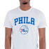 Camiseta New Era Philadelphia 76ers NBA Regular Blanco Hombre