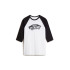 Camiseta Vans Style 76 Raglan Blanco/Negro Hombre