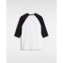 Camiseta Vans Style 76 Raglan Blanco/Negro Hombre