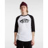 Camiseta Vans Style 76 Raglan Blanco/Negro Hombre
