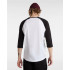 Camiseta Vans Style 76 Raglan Blanco/Negro Hombre