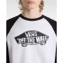 Camiseta Vans Style 76 Raglan Blanco/Negro Hombre