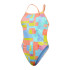 Bañador de Natación Speedo Allover Digital V-Back Mujer Azul/Coral