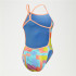 Bañador de Natación Speedo Allover Digital V-Back Mujer Azul/Coral