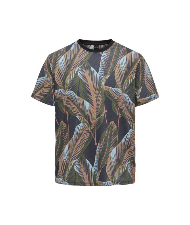 Camiseta Only & Sons Onskobe Reg Banana Leaf...