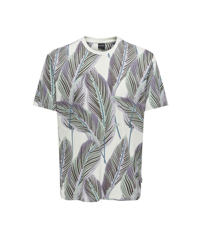 Camiseta Only & Sons Onskobe Reg Banana Leaf...