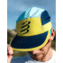 Gorra de Running Compressport 5 Panel Light Eggshell Azul/Verde