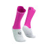 Calcetines de ciclismo Compressport Pro Racing v4.0 Bike Blanco/Rosa