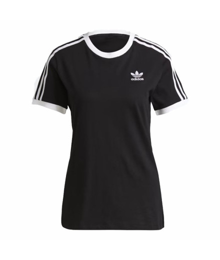 Camiseta adidas 3 Bandas Mujer Negro