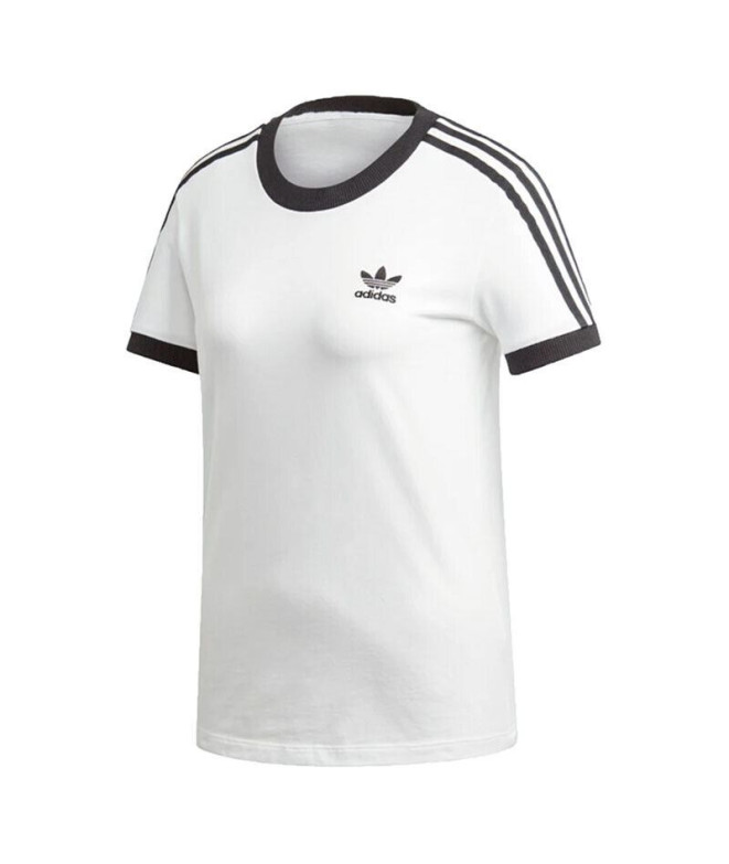 Camiseta adidas 3 Bandas Mujer Blanco